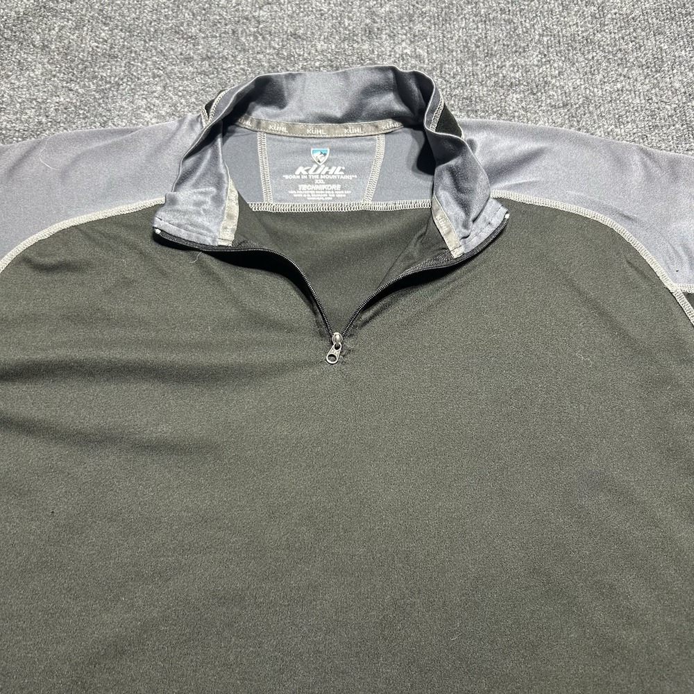 Kuhl Technikore Long Sleeve 1/4 Zip Pullover Shirt Men's XXL Green Gray